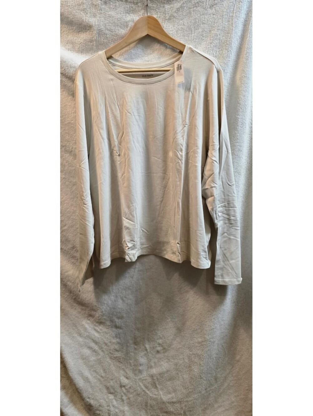 Old Navy Women's 4X Beige Long Sleeve Shirt
